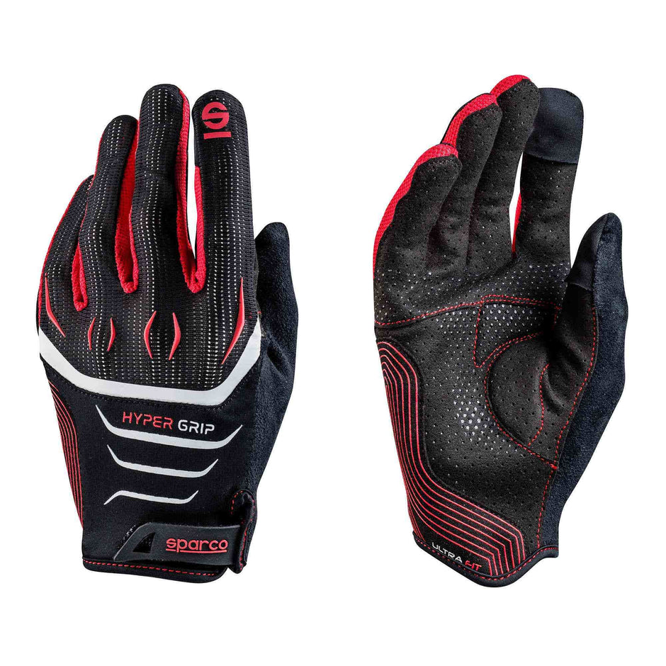 SPARCO GLOVES HYPERGRIP BLACK/RED