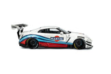 2024 Nissan GT-R (R35) Liberty Walk 2.0 M Body Kit Blanco Decoración Martini 1:18 Solido S1805819