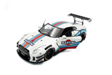 2024 Nissan GT-R (R35) Liberty Walk 2.0 M Body Kit Blanco Decoración Martini 1:18 Solido S1805819