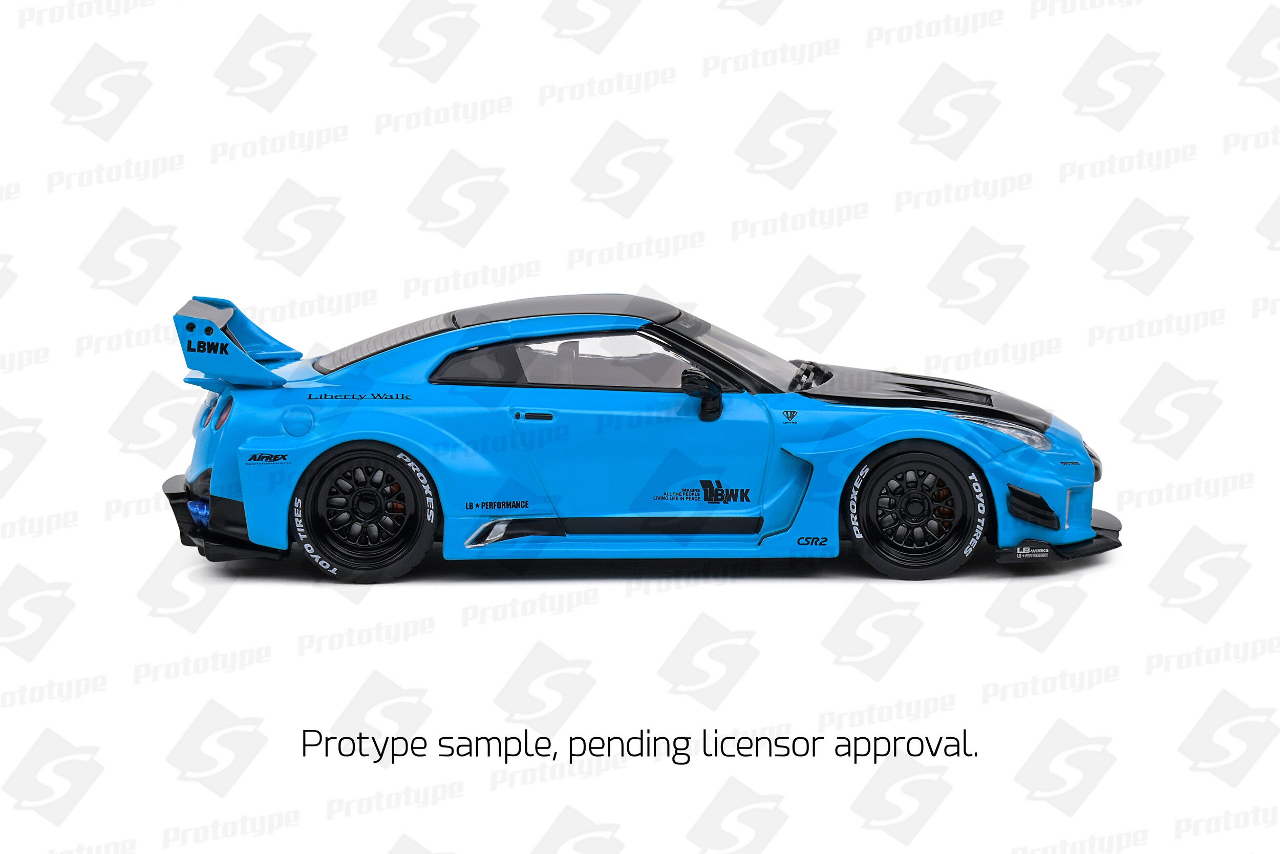 2019 Nissan Skyline GT-R (R35) LibertyWalk Body Kit Azul Miami 1:43 Solido S4311209