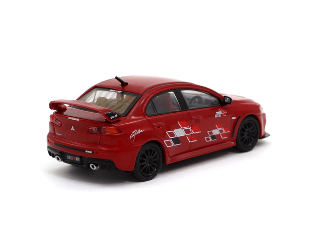 2007 Mitsubishi Lancer Evolution X "Edición Ralli Art" Rojo Decorado 1:64 Tarmac T64-004RER