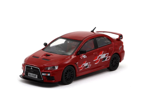 2007 Mitsubishi Lancer Evolution X "Edición Ralli Art" Rojo Decorado 1:64 Tarmac T64-004RER