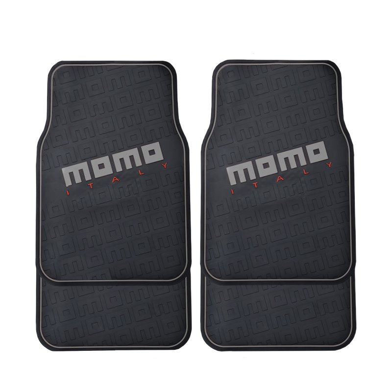 Set Completo 4 Piezas Alfombras Momo Universales Goma Negro/Gris