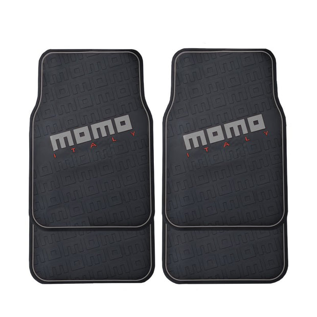 Set Completo 4 Piezas Alfombras Momo Universales Goma Negro/Gris