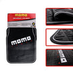 Set Completo 4 Piezas Alfombras Momo Universales Goma Negro/Gris