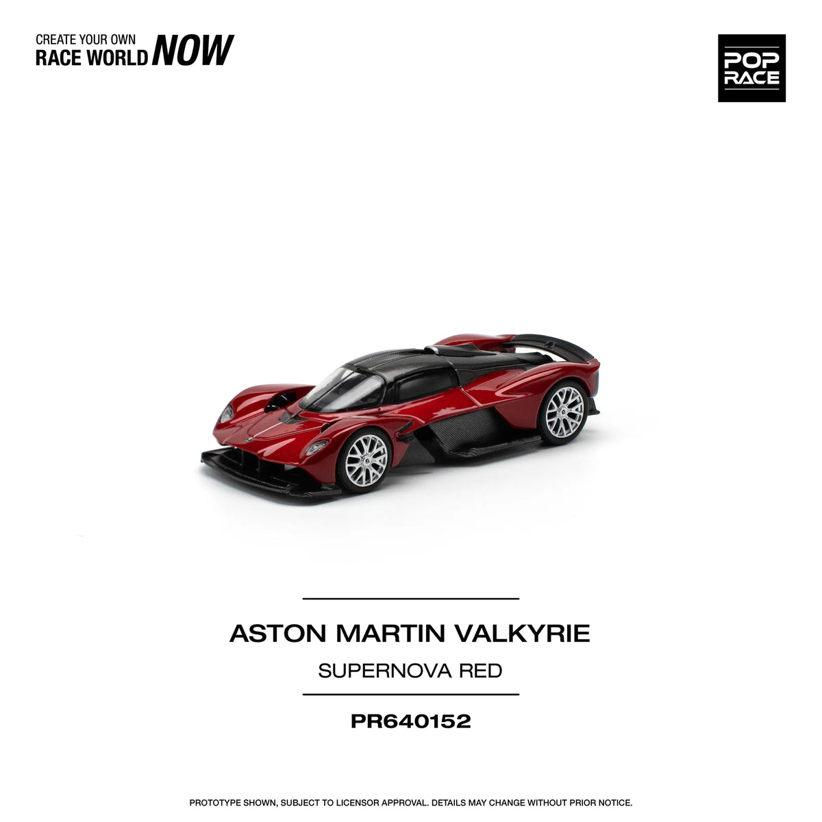 2022 Aston Martin Valkyrie Rojo Supernova 164 Pop Race PR640152
