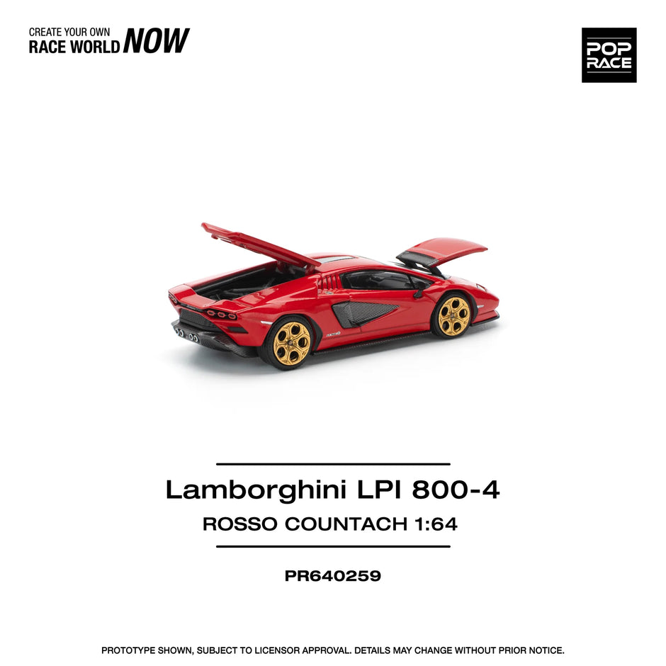2021 Lamborghini Countach LPI-800 Rojo 164 Pop Race PR640259