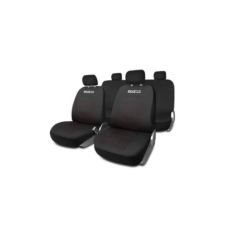 Juego De Fundas Sparco Corsa Negra/Roja