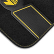 Set Completo 4 Piezas Alfombras Momo Universales Negro/Gris