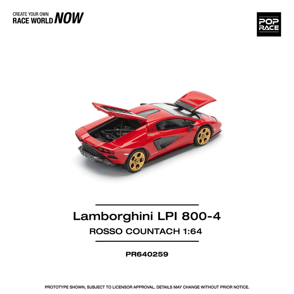 2021 Lamborghini Countach LPI-800 Rojo 164 Pop Race PR640259