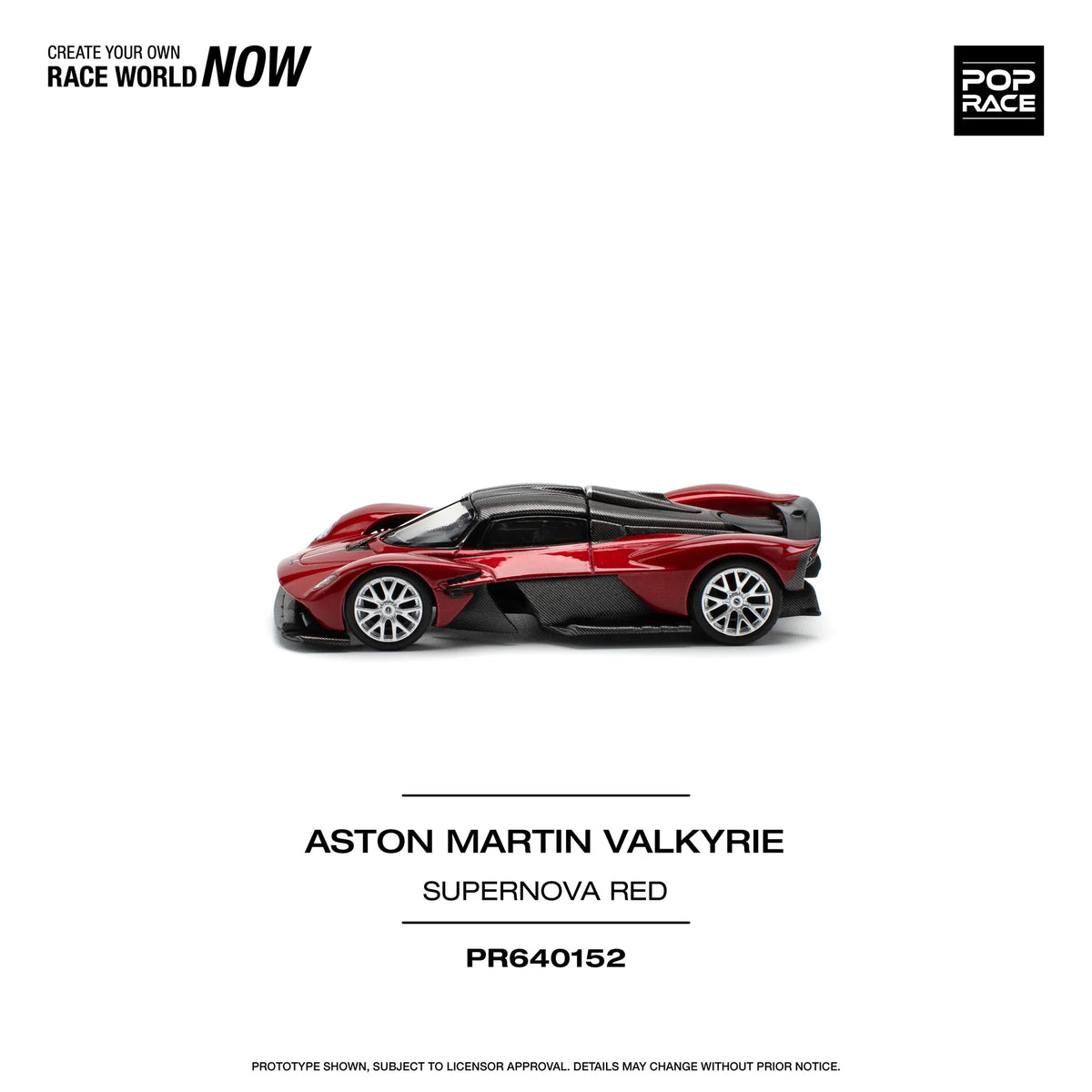 2022 Aston Martin Valkyrie Rojo Supernova 164 Pop Race PR640152
