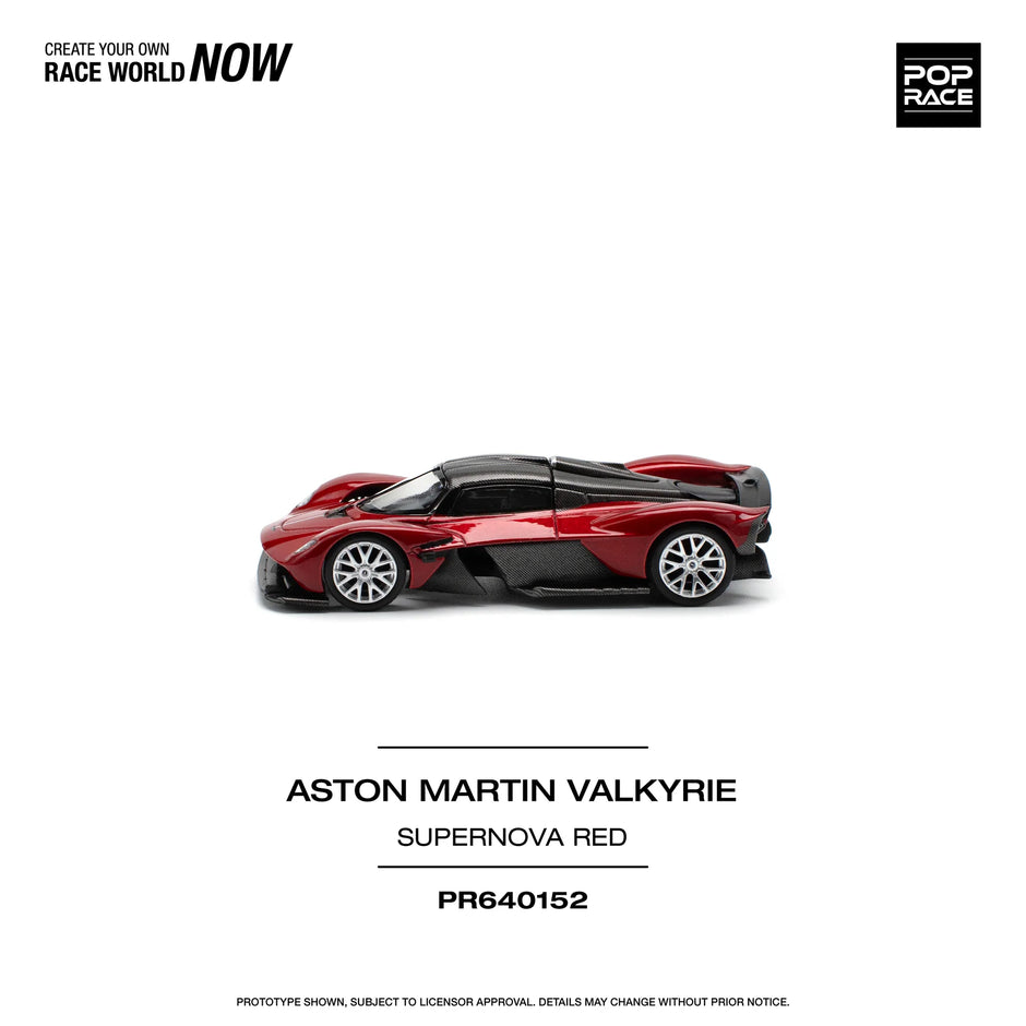 2022 Aston Martin Valkyrie Rojo Supernova 164 Pop Race PR640152