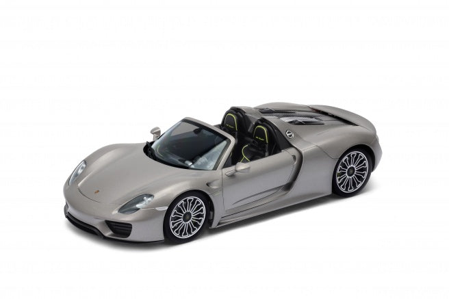 2013 Porsche 918 Spyder Convertible Gris 1:18 Welly 18051