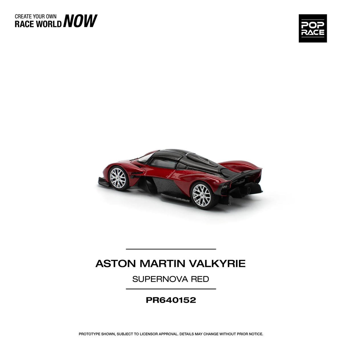 2022 Aston Martin Valkyrie Rojo Supernova 164 Pop Race PR640152