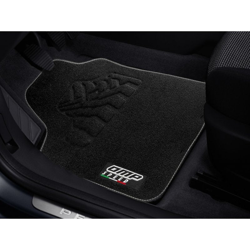 Set Completo 4 Piezas Alfombrillas Omp Para Coche, Color Negro