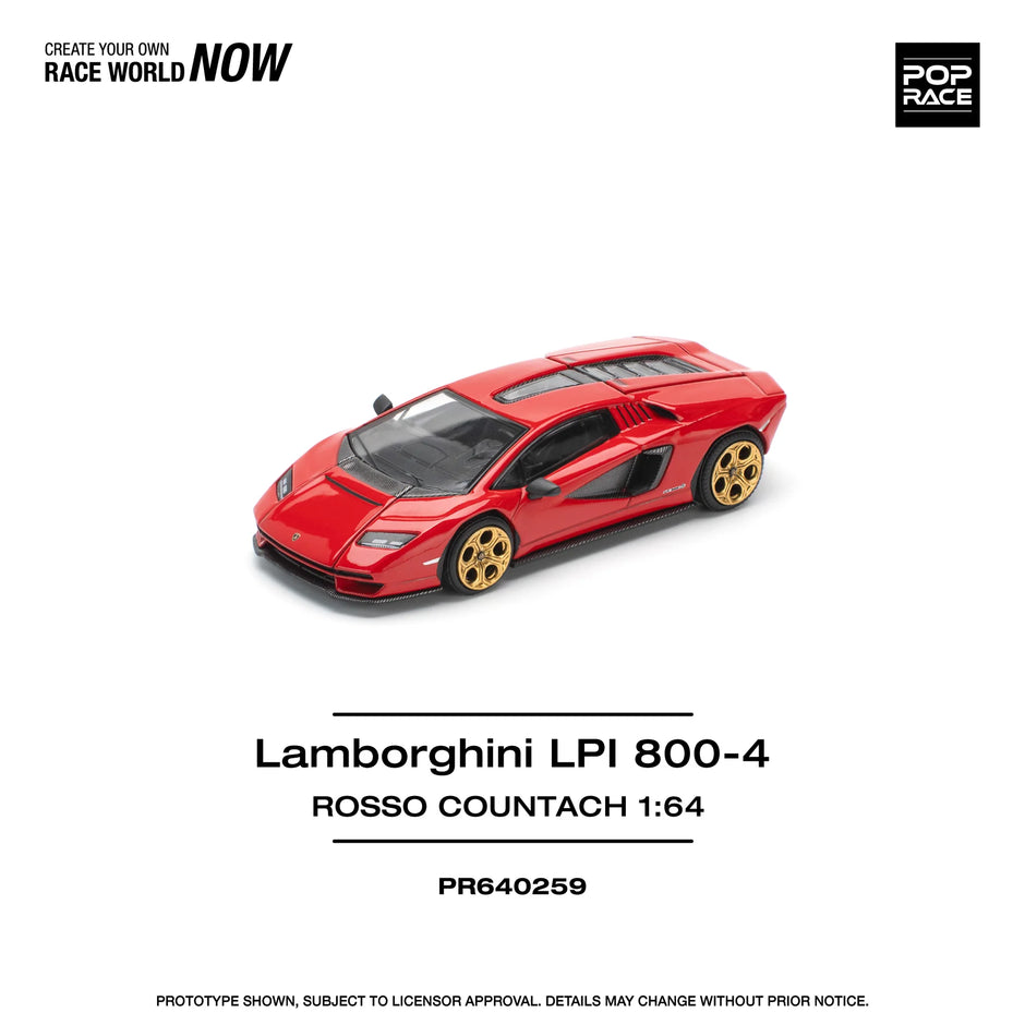 2021 Lamborghini Countach LPI-800 Rojo 164 Pop Race PR640259