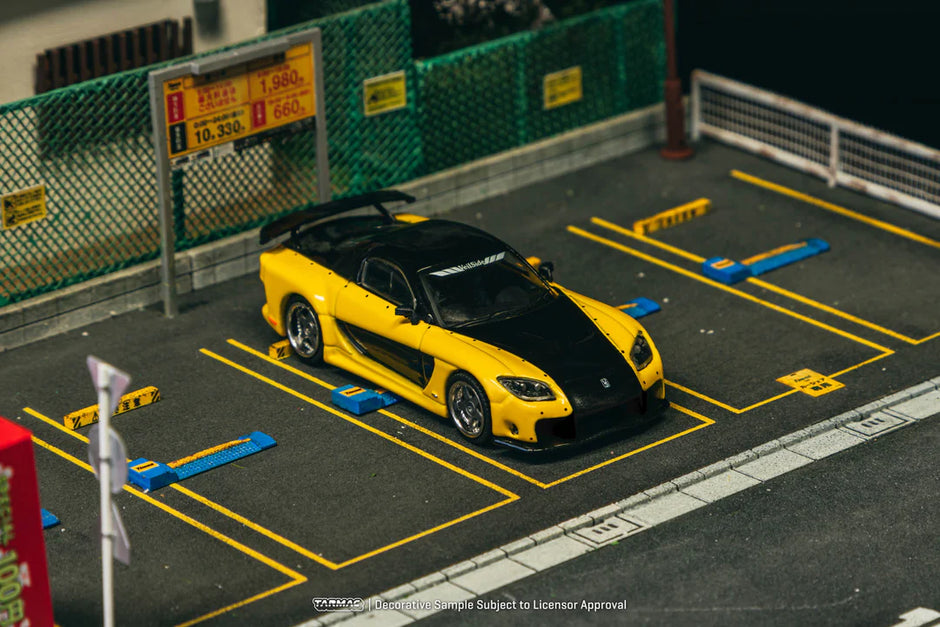 1992 Mazda RX-7 Fortune7 Veilside Amarillo/Negro 164 Tarmac T64G-075-YE