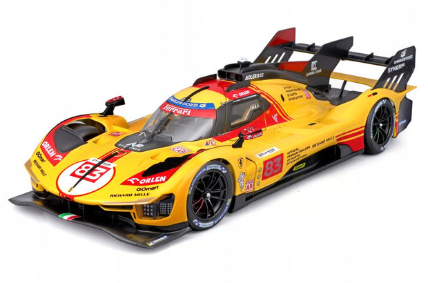 2024 Ferrari 499P 3.0L Turbo V6 Nº83 Kubica/Shwartzman/Ye 24h LeMans Con Vitrina 1:18 Bburago 18-16313-83