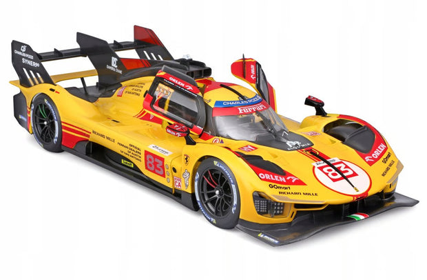2024 Ferrari 499P 3.0L Turbo V6 Nº83 Kubica/Shwartzman/Ye 24h LeMans Con Vitrina 1:18 Bburago 18-16313-83