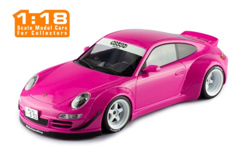 2023 Porsche 911 (997) RWB Rauh-Welt Rosa Metalizado 1:18 IXO Models 18CMC167.22
