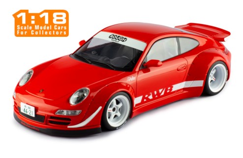 2023 Porsche 911 (997) RWB Rauh-Welt Rojo/Blanco 1:18 IXO Models 18CMC168.22