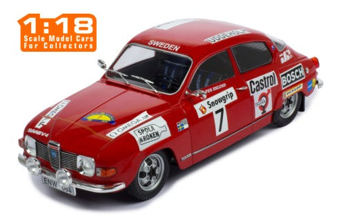 1973 Saab 96 V4 Nº7 Eklund/Carlsson Rally Suecia 1:18 IXO Models 18RMC086B