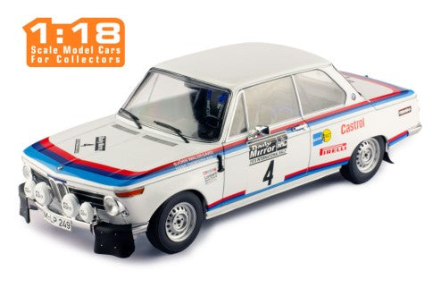 1973 BMW 2002 (E20) Nº4 Waldegard/Thorszelius RAC Rally 1:18 IXO Models 18RMC163.22
