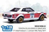 1977 Toyota Celica 2000 GT (RA21) Nº14 Walfridsson/Jensen Rally RAC 1:18 IXO Models 18RMC189B.22