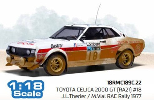 1977 Toyota Celica 2000 GT (RA21) Nº18 Therier/Vial Rally RAC 1:18 IXO Models 18RMC189C.22
