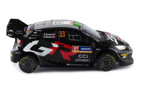 2024 Toyota Yaris Rally1 Hybrid Nº33 Evans/Martin Rally Suecia 1:18 IXO Models 18RMC200.22