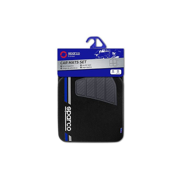 Set Completo 4 Piezas Alfombras Sparco Corsa Azul