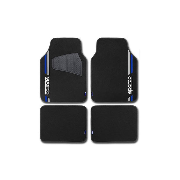 Set Completo 4 Piezas Alfombras Sparco Corsa Azul