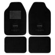 Set Completo 4 Piezas Alfombras Momo Universales Negro/Blanco