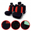 Juego De Fundas Para Asiento De Coche Universal Omp 11 Piezas Negro/Rojo