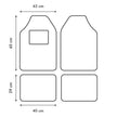 Set Completo 4 Piezas Alfombras Momo Universales Negro/Blanco