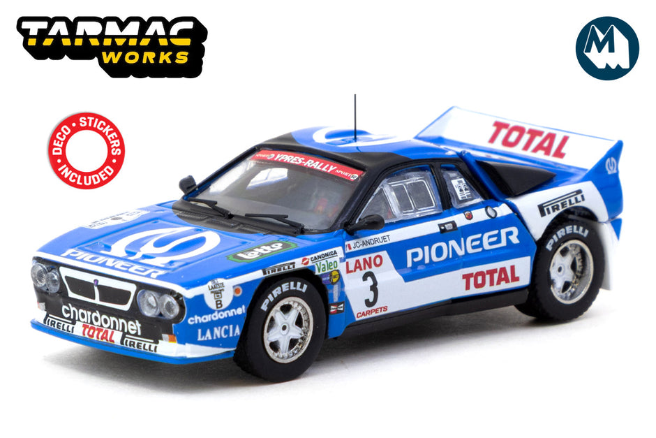1983 Lancia 037 Rally - Ypres 24 Hours Rally, J.C. Andruet / F. Sappey 1:64 Tarmac T64P-TL002-83YR03