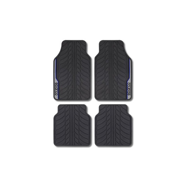 Set Completo 4 Piezas Alfombras Sparco Cs4 F507 Negro/Azul