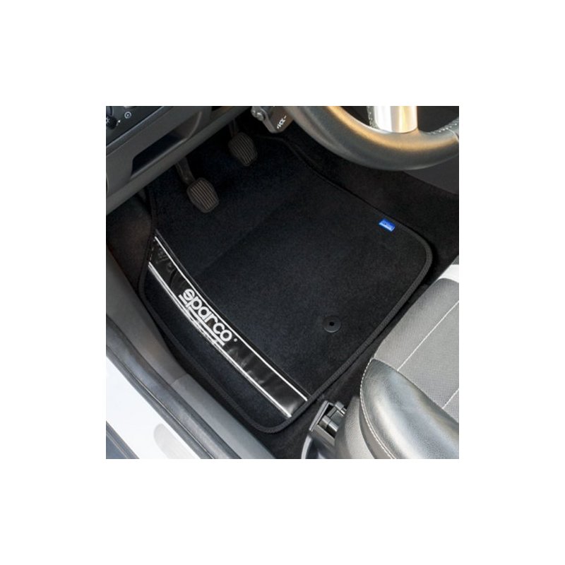 Set Completo 4 Piezas Alfombras Sparco Strada Negro/Gris