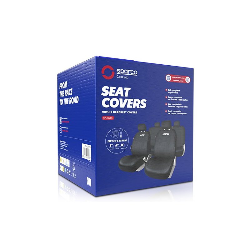 Juego De Fundas para Asiento de Coche Universal OMP 11 Piezas Negro/Rojo