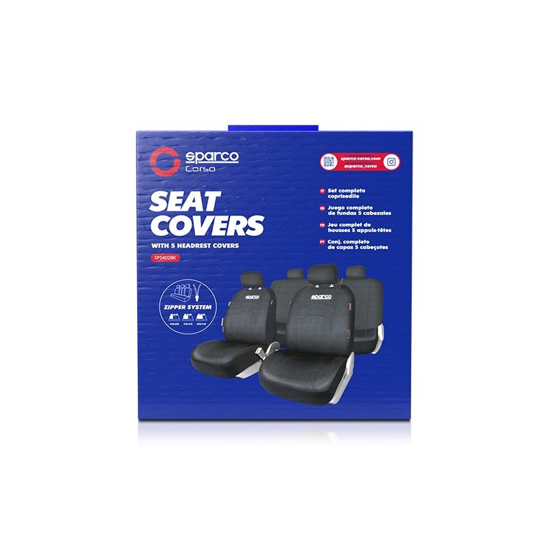 Juego De Fundas para Asiento de Coche Universal OMP 11 Piezas Negro/Rojo