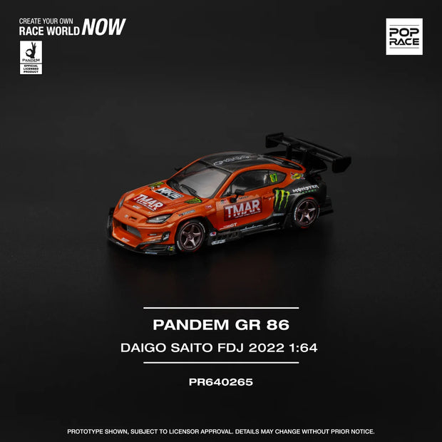 2022 Toyota GR86 Pandem Daigo Saito FDJ Multicolor 164 Pop Race PR640265