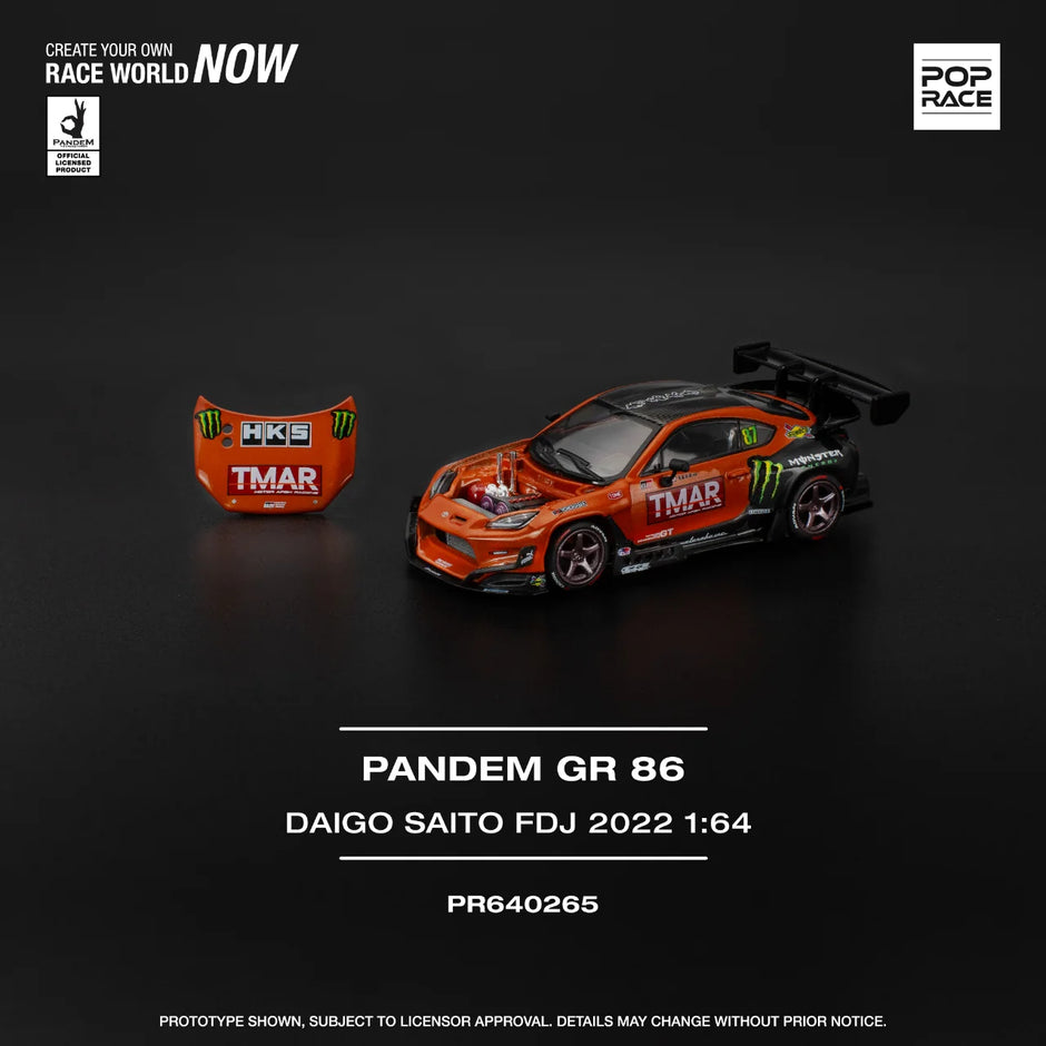 2022 Toyota GR86 Pandem Daigo Saito FDJ Multicolor 164 Pop Race PR640265