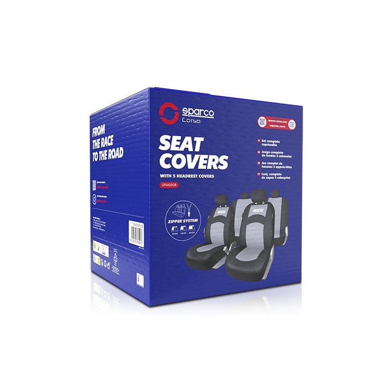 Juego De Fundas Sparco Modelo 402 Intl Gris