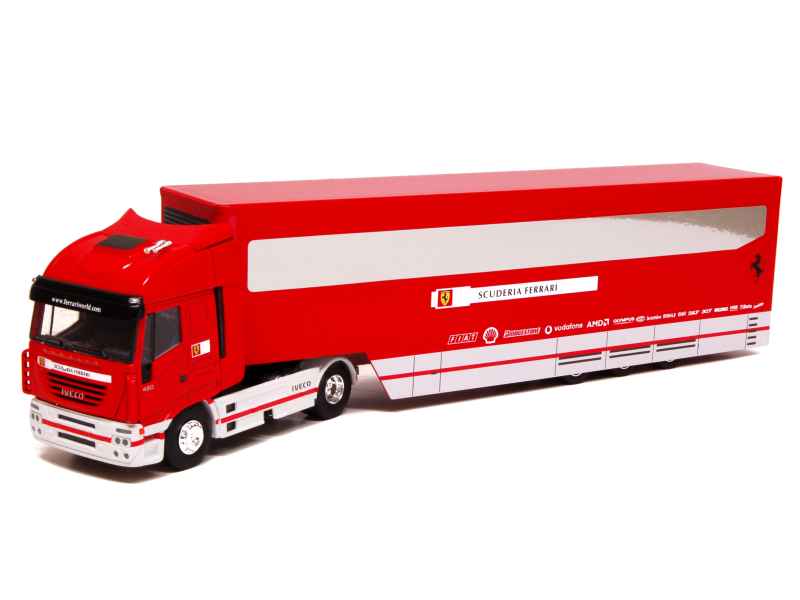 2000 Trailer Iveco Stralis Koffer-SZ Transporte Scuderia Ferrari F1 Rojo 1:43 IXO Models TTR040.22