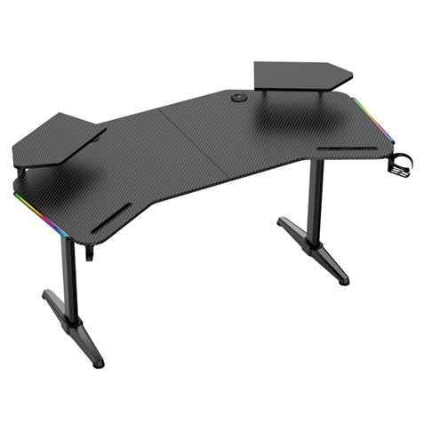 MESA GAMING PRO1500 XL FIBRA CARBONO | LUZ RGB SOUND MUVIP
