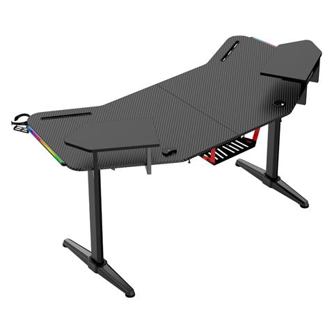MESA GAMING PRO1500 XL FIBRA CARBONO | LUZ RGB SOUND MUVIP