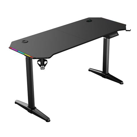 MESA GAMING PRO1600 XL MOTORIZADA FIBRA CARBONO | LUZ RGB SOUND MUVIP