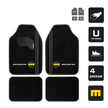 Set Completo 4 Piezas Alfombras Momo Universales Negro/Blanco