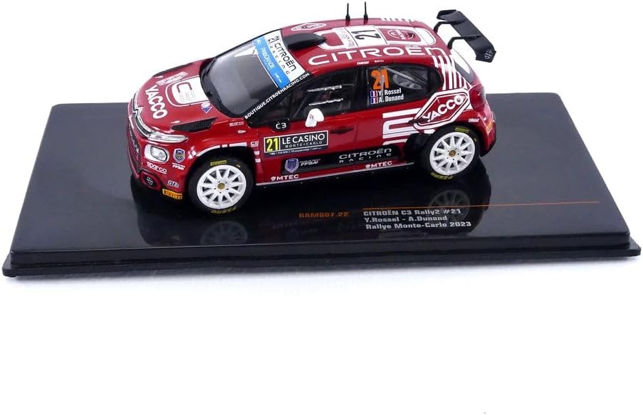 2023 Citroen C3 Rally2 Nº21 Rossel/Dunand Rally Monte Carlo 1:43 IXO Models RAM887.22