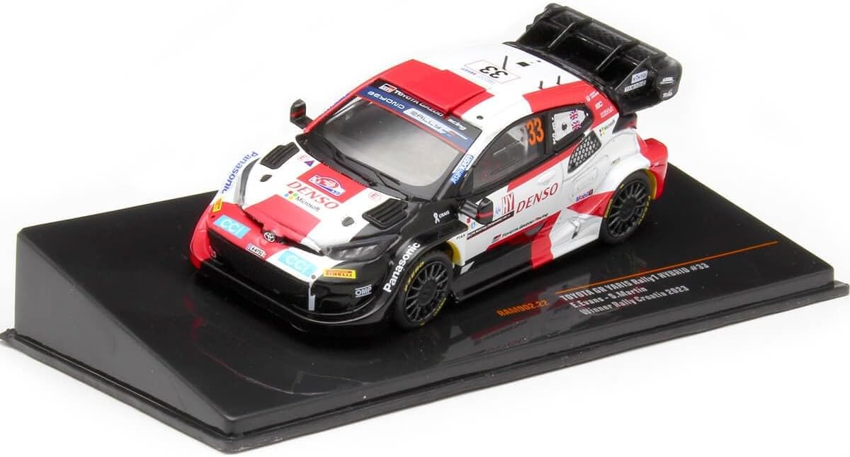 2023 Toyota GR Yaris Rally1 Hybrid Nº33 Evans/Martin Ganador Rally Croacia 1:43 IXO Models RAM902.22